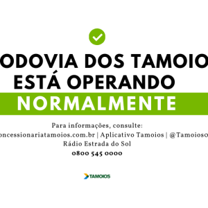 Rodovia dos Tamoios opera normalmente