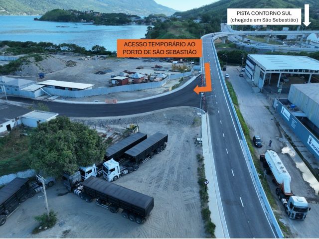 Acesso temporário ao Porto de São Sebastião