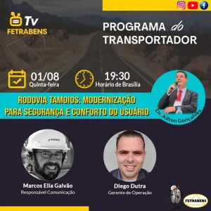 Tamoios participa do Programa do Transportador, da TV Fetrabens