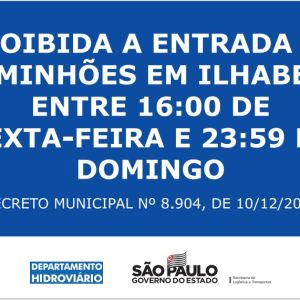 UTILIDADE PÚBLICA | BALSA DE ILHABELA TEM RESTRIÇÃO PARA VEÍCULOS DE CARGA