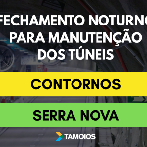 Túneis da Tamoios serão fechados para manutenção noturna