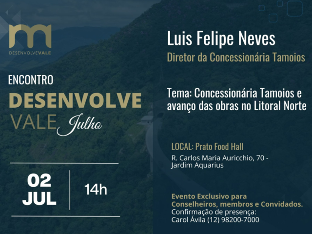 Concessionária Tamoios participa da reunião de conselheiros do Desenvolve Vale