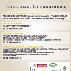 Confira os eventos da agenda cultural de Paraibuna