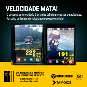 21 de novembro: Dia Mundial em Memória das Vítimas de Acidentes de Trânsito