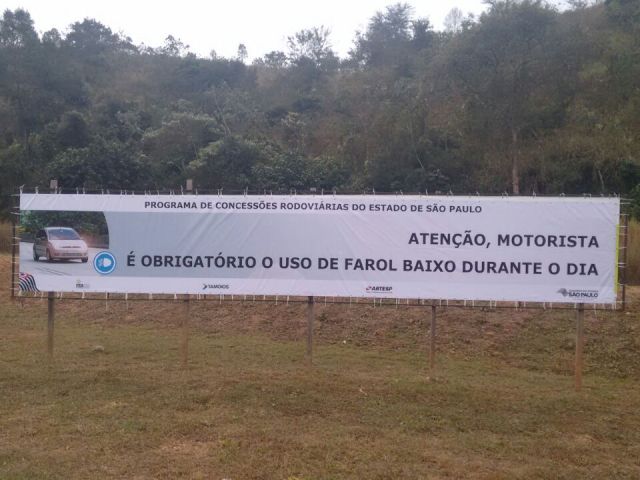 Concessionária Tamoios retoma campanha de informação sobre vigência da Lei do Farol Baixo em rodovias