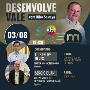 Diretor Executivo da Tamoios fala sobre o Free Flow no programa Desenvolve Vale da TV Thathi SBT